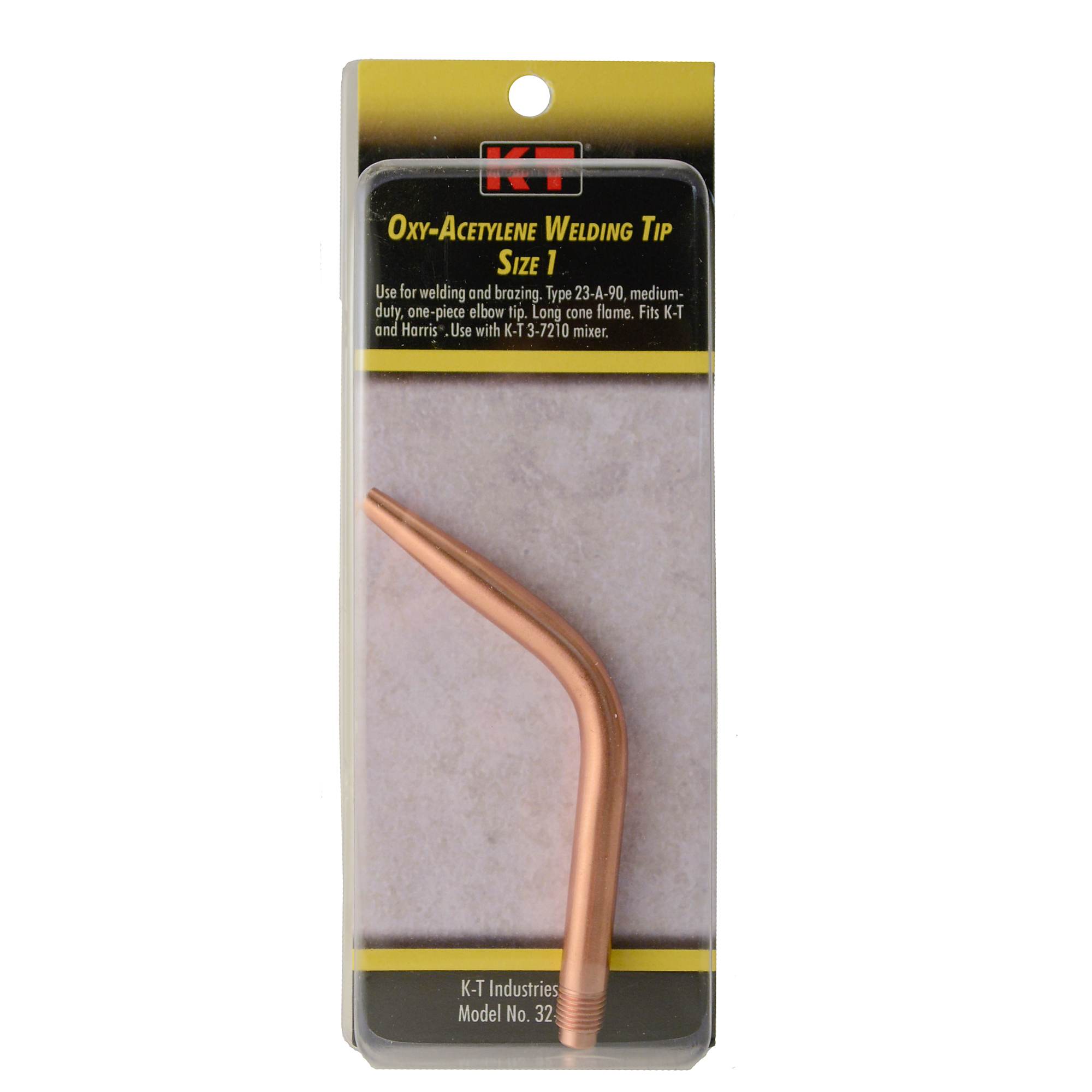 K-T Industries Harris Welding Tip — Size 1, 23-A90, Copper and Brass, Model# 32-2001